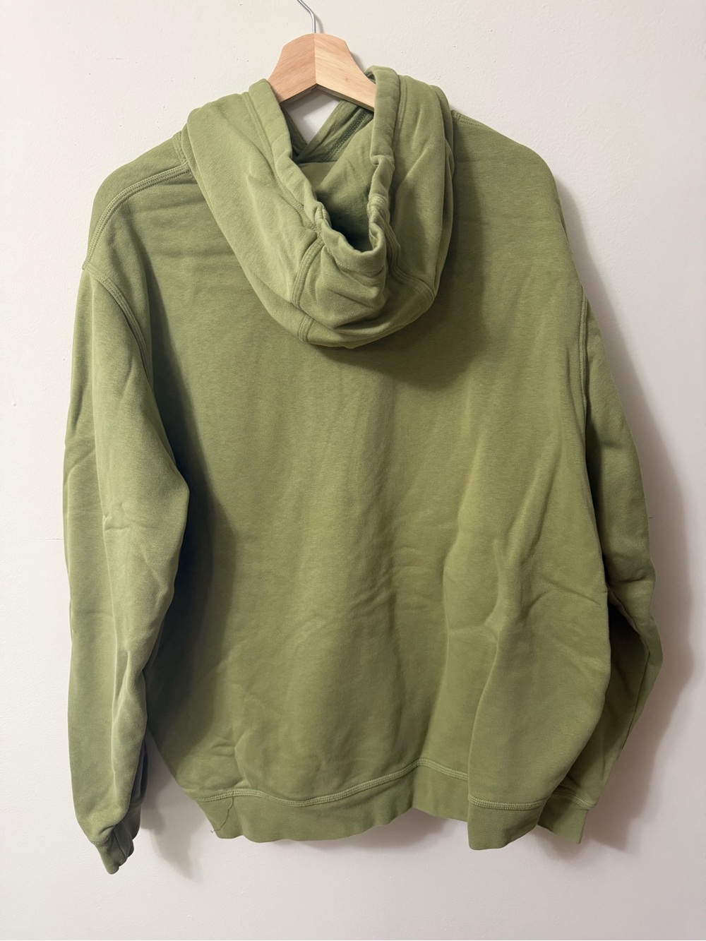 Nike Olive Green Men's Hoodie with White Swoosh - Picture 2 of 2